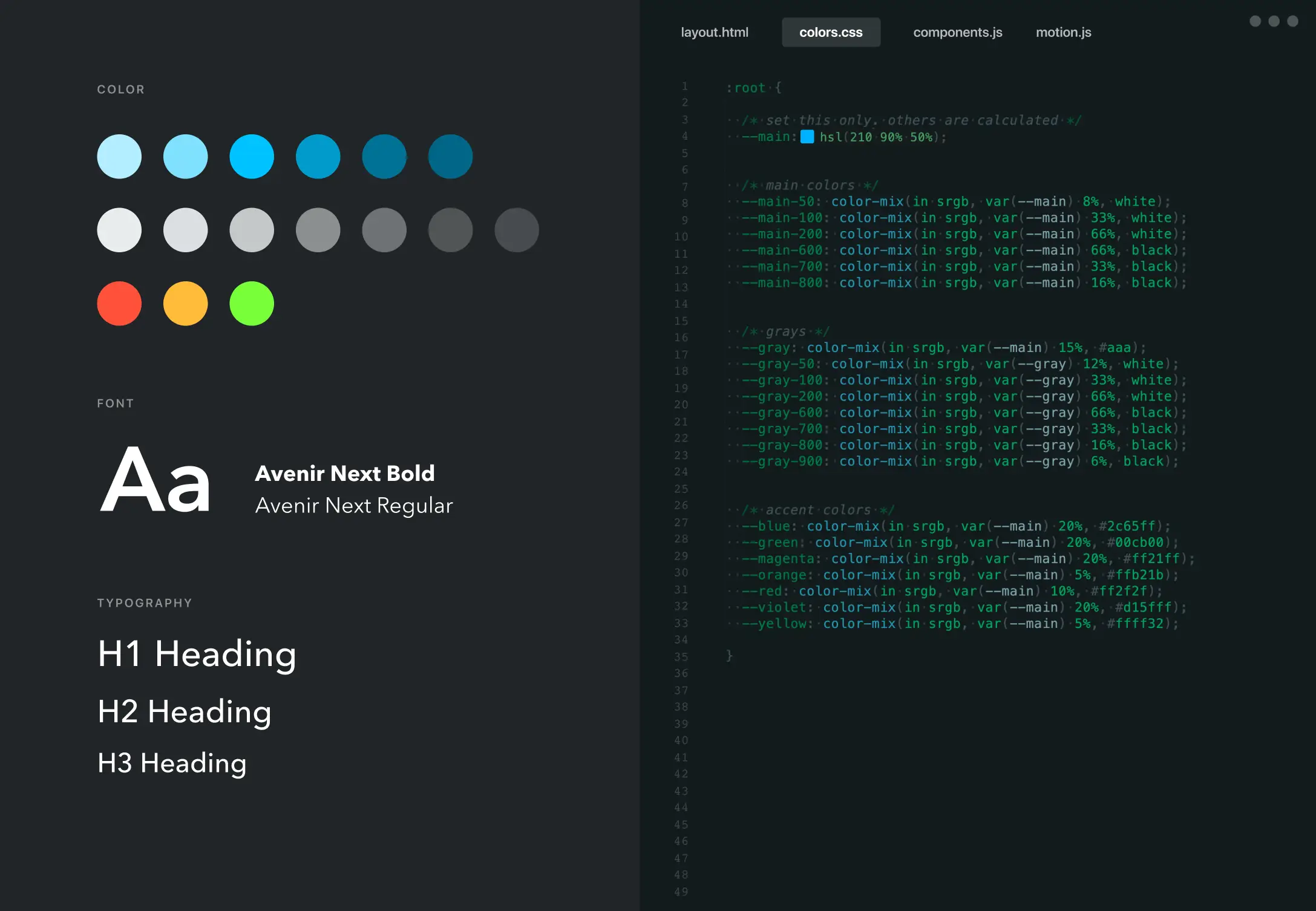 Editor screenshot